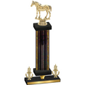 Premium Single Black Glacier Victory Horses Trophy