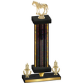 Premium Single Black Glacier Victory Horses Trophy