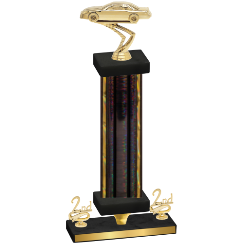 Premium Single Black Glacier Second Place Cars Trophy