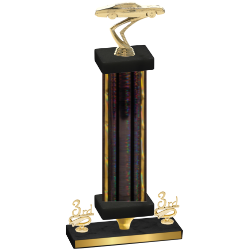Premium Single Black Glacier Third Place Cars Trophy