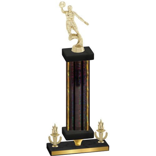 Premium Single Black Glacier Victory Basketball Trophy