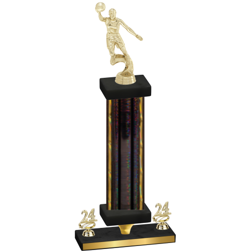 Premium Single Black Glacier Year Basketball Trophy