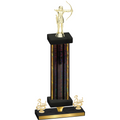 Premium Single Black Glacier Third Place Archery Trophy