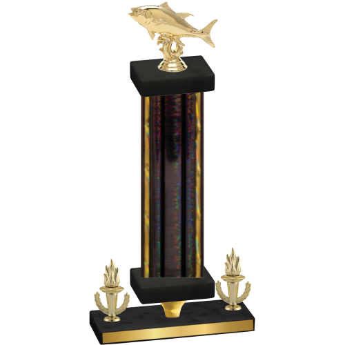 Premium Single Black Glacier Victory Fishing Trophy