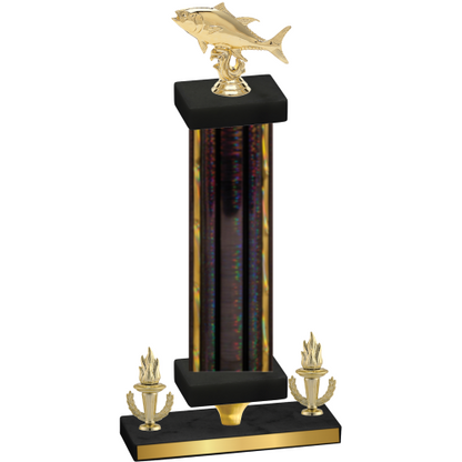 Premium Single Black Glacier Victory Fishing Trophy