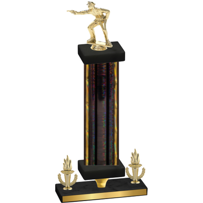 Premium Single Black Glacier Victory Shooter Trophy