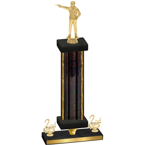 Premium Single Black Glacier Second Place Shooter Trophy