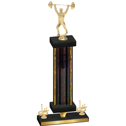 Premium Single Black Glacier First Place Weights Trophy
