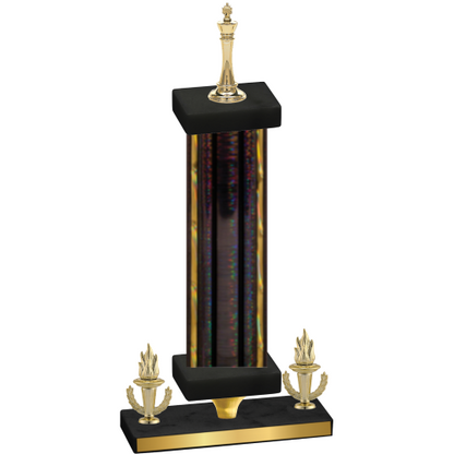 Premium Single Black Glacier Victory Chess Trophy