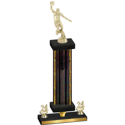 Premium Single Black Glacier Year Basketball Trophy