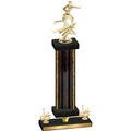 Premium Single Black Glacier First Place Flag Football Trophy
