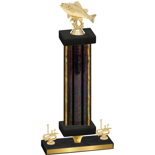 Premium Single Black Glacier First Place Fishing Trophy