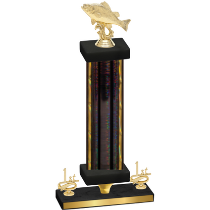 Premium Single Black Glacier First Place Fishing Trophy
