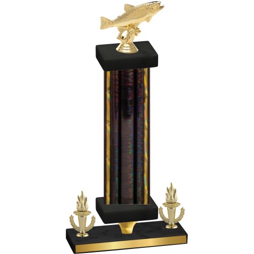 Premium Single Black Glacier Victory Fishing Trophy
