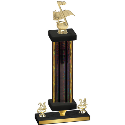 Premium Single Black Glacier Year Music Trophy