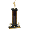 Premium Single Black Glacier Victory Golf Trophy
