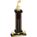 Premium Single Black Glacier First Place Golf Trophy