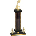 Premium Single Black Glacier Victory Golf Trophy