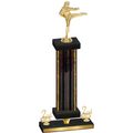 Premium Single Black Glacier Second Place Karate Trophy