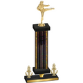 Premium Single Black Glacier Victory Karate Trophy