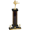 Premium Single Black Glacier Year Karate Trophy