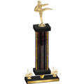 Premium Single Black Glacier First Place Karate Trophy
