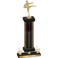 Premium Single Black Glacier Second Place Karate Trophy