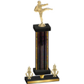 Premium Single Black Glacier Victory Karate Trophy