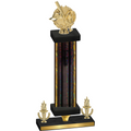 Premium Single Black Glacier Victory Baseball Trophy