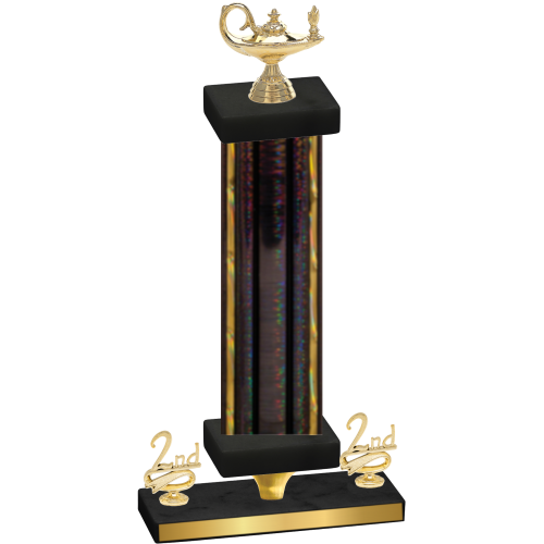 Premium Single Black Glacier Second Place Academics Trophy