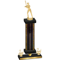Premium Single Black Glacier Second Place Softball Trophy