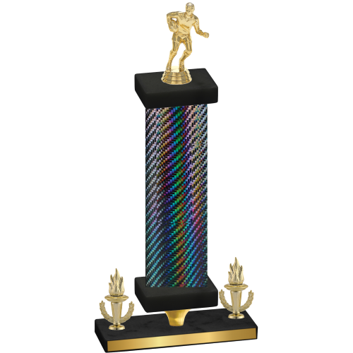 Premium Single Black Carbon Fiber Victory Rugby Trophy