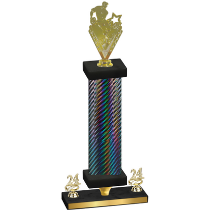 Premium Single Black Carbon Fiber Year Rugby Trophy