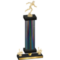 Premium Single Black Carbon Fiber First Place Running Trophy