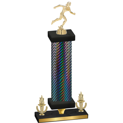 Premium Single Black Carbon Fiber Victory Running Trophy