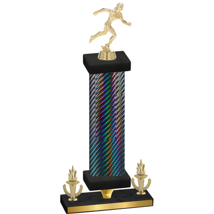 Premium Single Black Carbon Fiber Victory Running Trophy