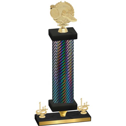 Premium Single Black Carbon Fiber First Place Running Trophy