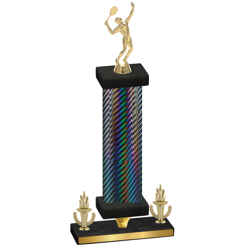 Premium Single Black Carbon Fiber Victory Tennis Trophy