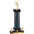 Premium Single Black Carbon Fiber Year Tennis Trophy