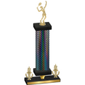 Premium Single Black Carbon Fiber Victory Tennis Trophy