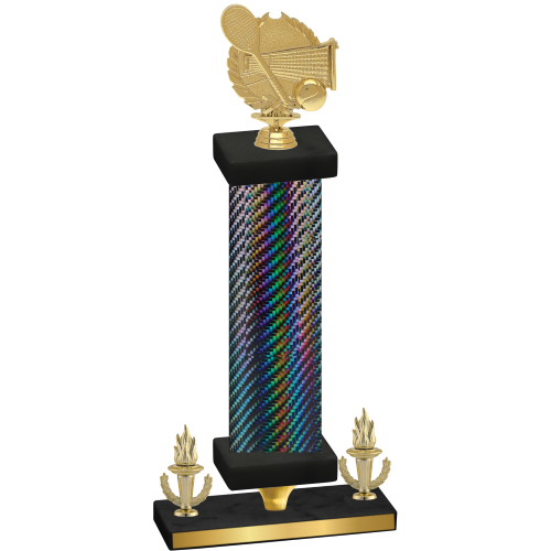 Premium Single Black Carbon Fiber Victory Tennis Trophy