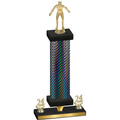 Premium Single Black Carbon Fiber Year Wrestling Trophy