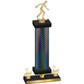Premium Single Black Carbon Fiber Second Place Bowling Trophy