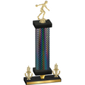 Premium Single Black Carbon Fiber Victory Bowling Trophy