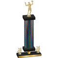 Premium Single Black Carbon Fiber Year Volleyball Trophy