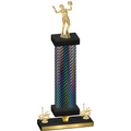 Premium Single Black Carbon Fiber First Place Volleyball Trophy