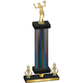 Premium Single Black Carbon Fiber Victory Volleyball Trophy