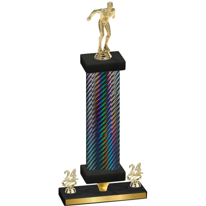 Premium Single Black Carbon Fiber Year Swimming Trophy