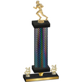 Premium Single Black Carbon Fiber Year Football Trophy