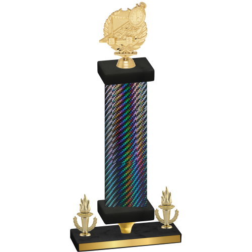 Premium Single Black Carbon Fiber Victory Swimming Trophy